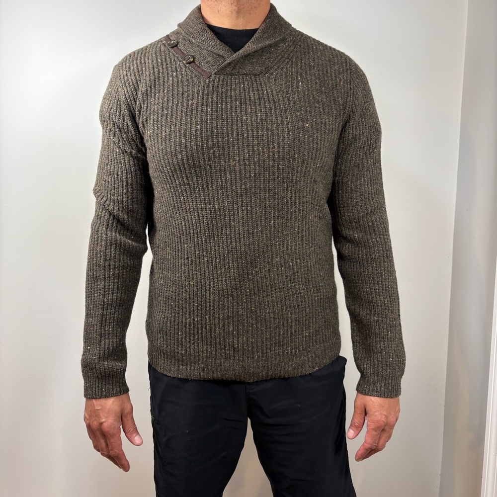 Holden Wool Blend Sweater Shawl Collar Button Brown Rugged Outdoors Mens XL